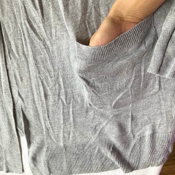 Ava & Viv Women Long Sleeve Open Front Knit Cardigan size 2XL, Gray - Picture 5 of 8